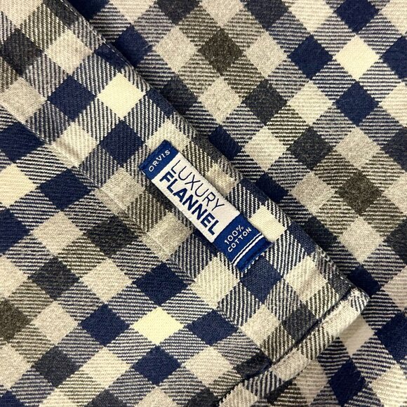 Orvis: Plaid "Luxury Flannel" Long-Sleeved Shirt - Picture 5 of 5